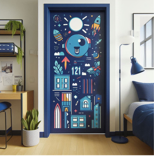 Multi Color Dark Door Trendy