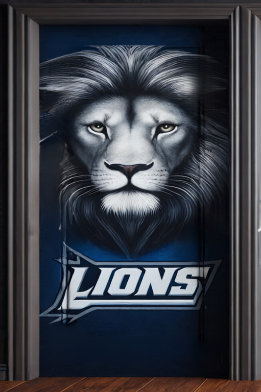 Detroit Lions Door Cover Style B