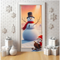 Snowman Christmas Door Cover